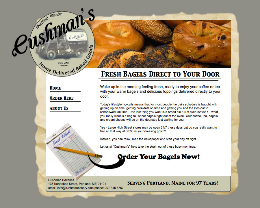 Slide: Cushman Bakeries - Home Page