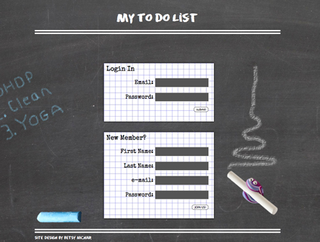 Slide: To Do List - Log In