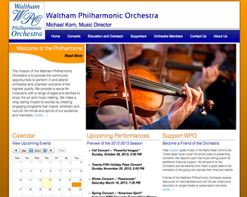 Slide: Waltham Philharmonic Orchestra - Home Page