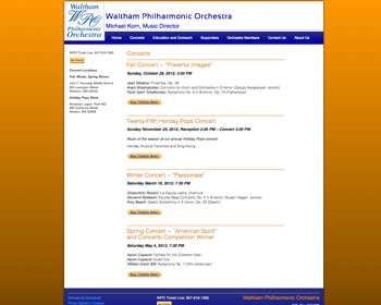 Slide: Waltham Philharmonic Orchestra - Tickets